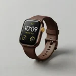 A sleek brown smartwatch